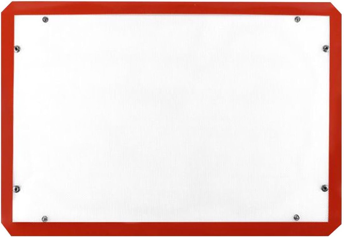 Oven Bakplaat Bakmat Siliconen Bakken en Koelen Niet-slip Randontwerp 415 x 245 cm Rode rand