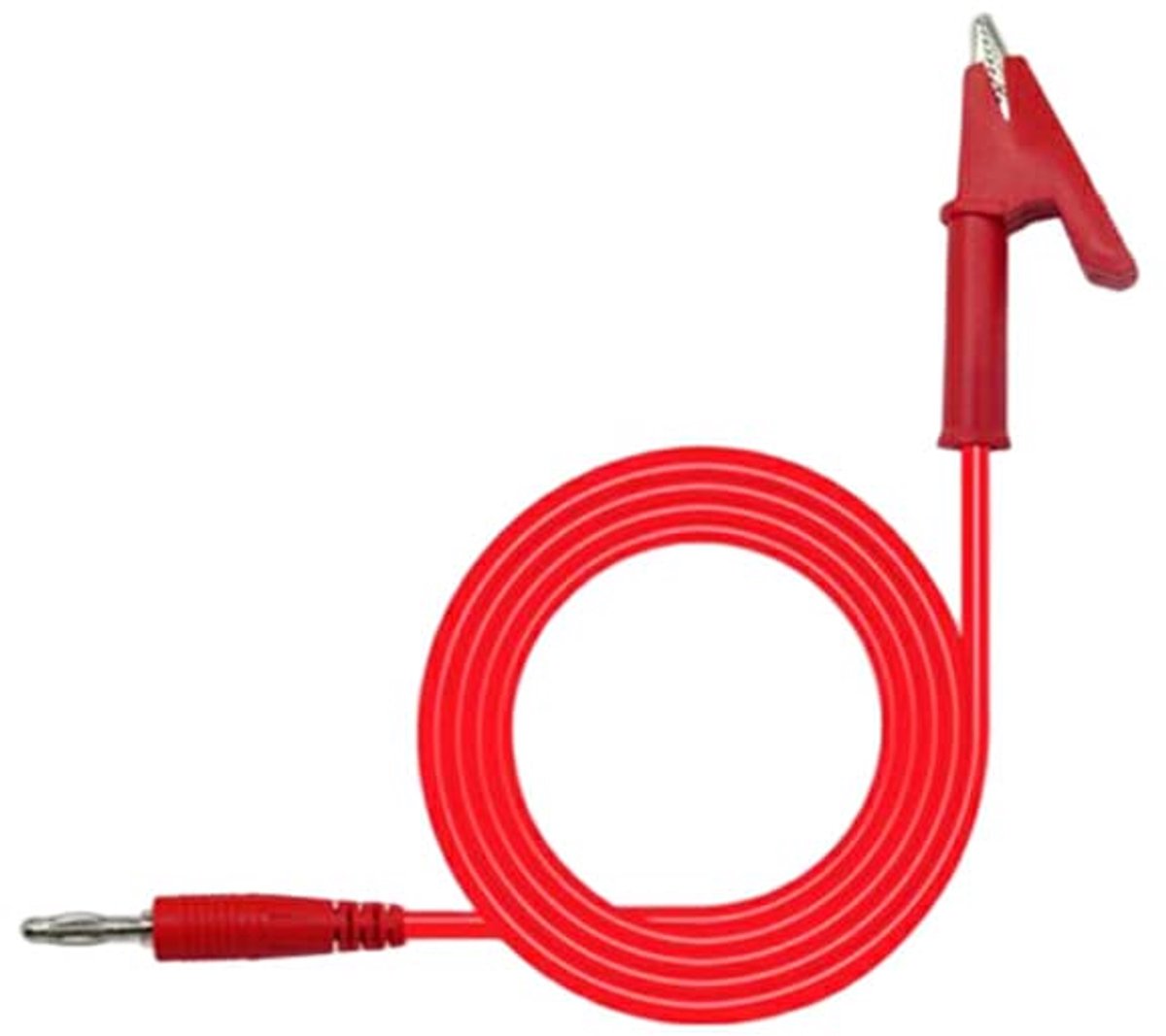 Meetsnoeren Banaanstekker - Testkabels Krokodillenklem - Elektrisch Experiment - Zachte Kabel - 10 x 5 x 2 cm - Rood