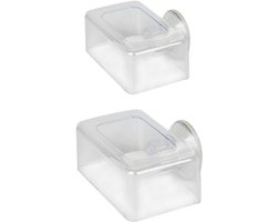 Voerring Aquarium - Voer Cirkel - Vis Voeren - Voorkomt Verspreiding - 2 Stuks - Transparant