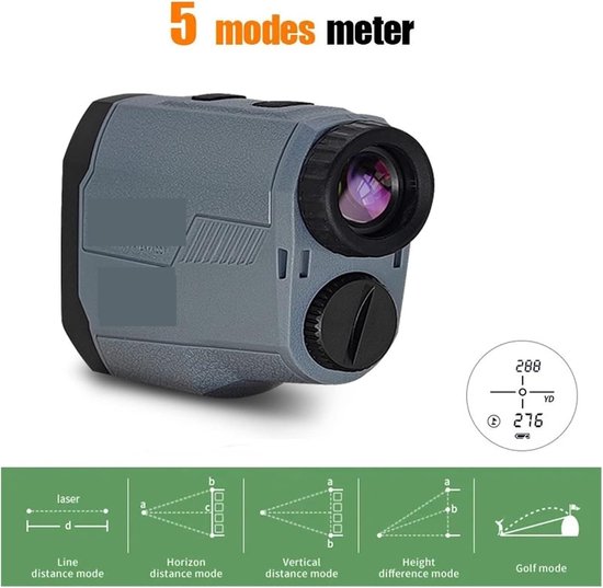 Emvae Golf Rangefinder - Afstandsmeter Golf - Laser Rangefinder Golf - 1000m - 6x Zoom - Golftrainingsmateriaal - Golf Accessoires - Laser Rangefinder — afbeelding 5