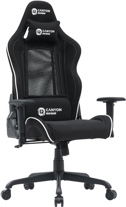 Gamingstoel - Ergonomische stoel - Comfortabel gamen - Transformatorontwerp - 56 x 70 x 132 cm - Zwart — afbeelding 2