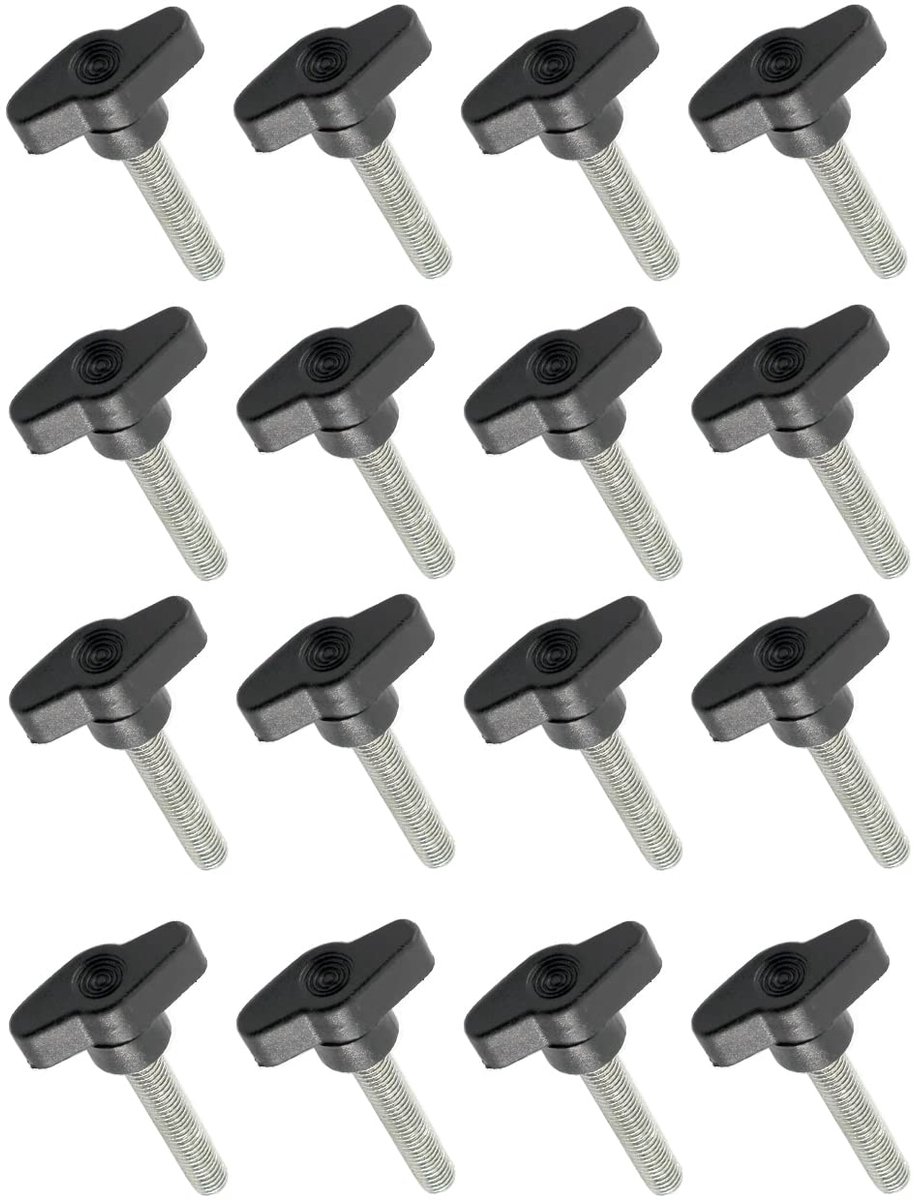 Klemmen Handvat Schroef - T Knop Bout - Mechanische Apparatuur - Verzinkt Koolstofstaal - M8x30 - Zwart