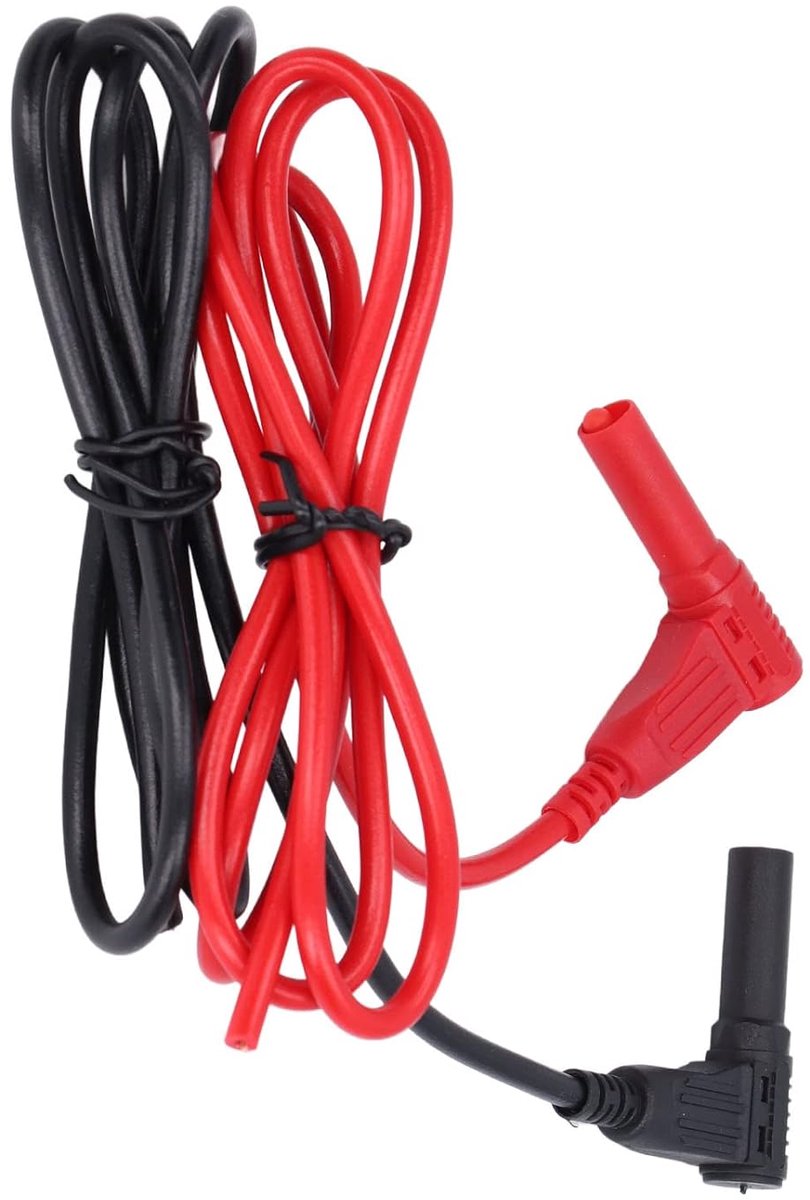Meetsnoer Bananenstekker Set - Testkabels Elektronica - Elektrische Projecten - Hoge Stroom Capaciteit - 4 mm - Rood Zwart
