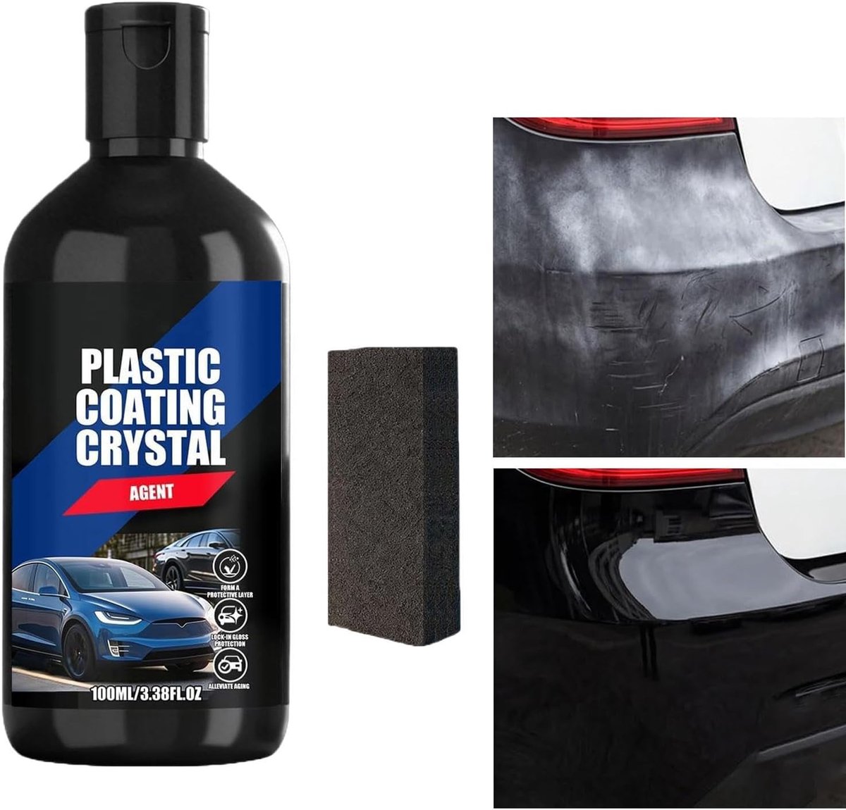 Trim Restorer Automotive - Krasverwijderaar Interieur - Auto Onderhoud - Langdurige Coating - 100ml - Zwart