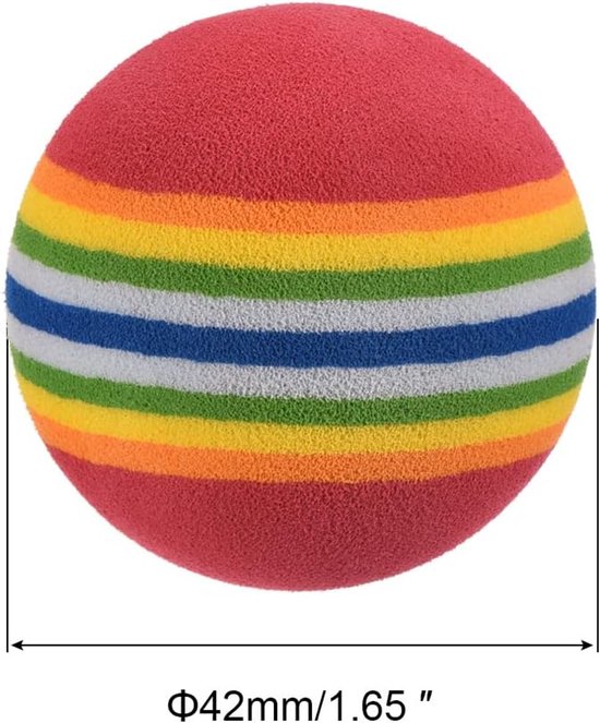 Schuimrubberen golfballen - Oefen golfballen EVA - Golfswing oefenen - Zacht en lichtgewicht - 42 mm - Regenboog — afbeelding 5