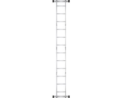 tectake® 6-in-1 Multifunctionele Aluminium Ladder - 352 cm - Antislip - 12 Treden - Aanlegladder - Sta-Ladder - Werkplatform - Steiger - Overhangladder - Trapladder - Inschuifbaar – foto 3