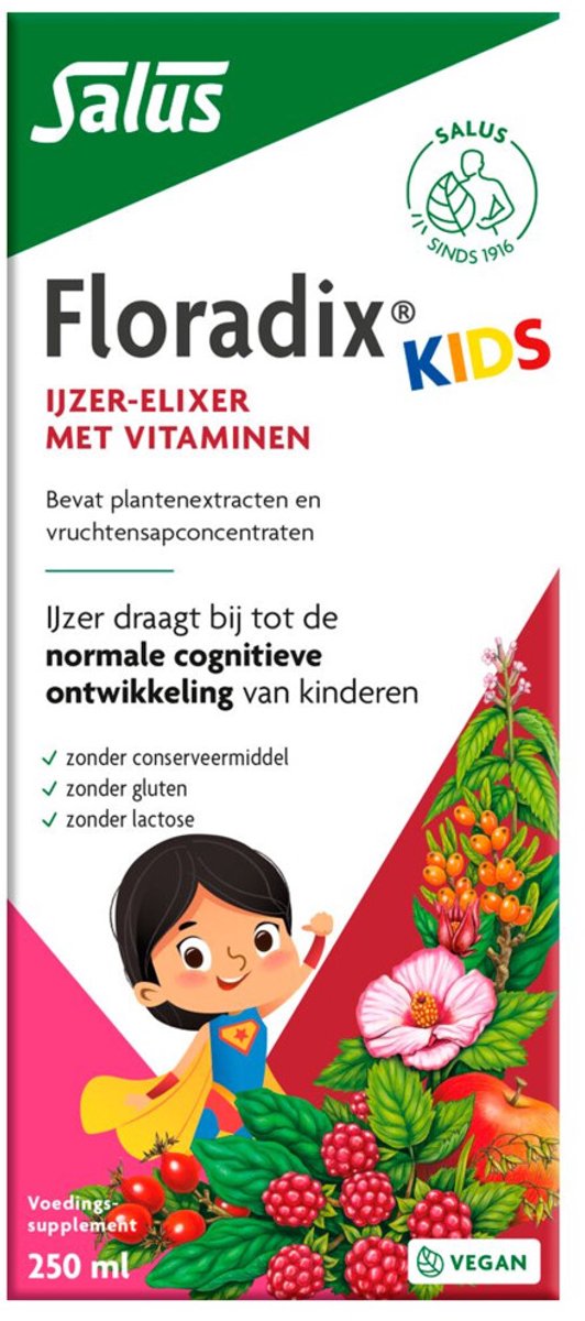 Floradix - IJzer Elixer Kids - 4 x 250 ml - Voordeelverpakking