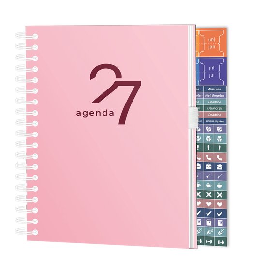 Agenda 2027 – A5 – Weekagenda – Hardcover – Roze