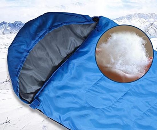 Slaapzak - Kampeerzak - Outdoor avonturen - Waterdicht ademend warm - Verdikte winter - Blauw — afbeelding 2
