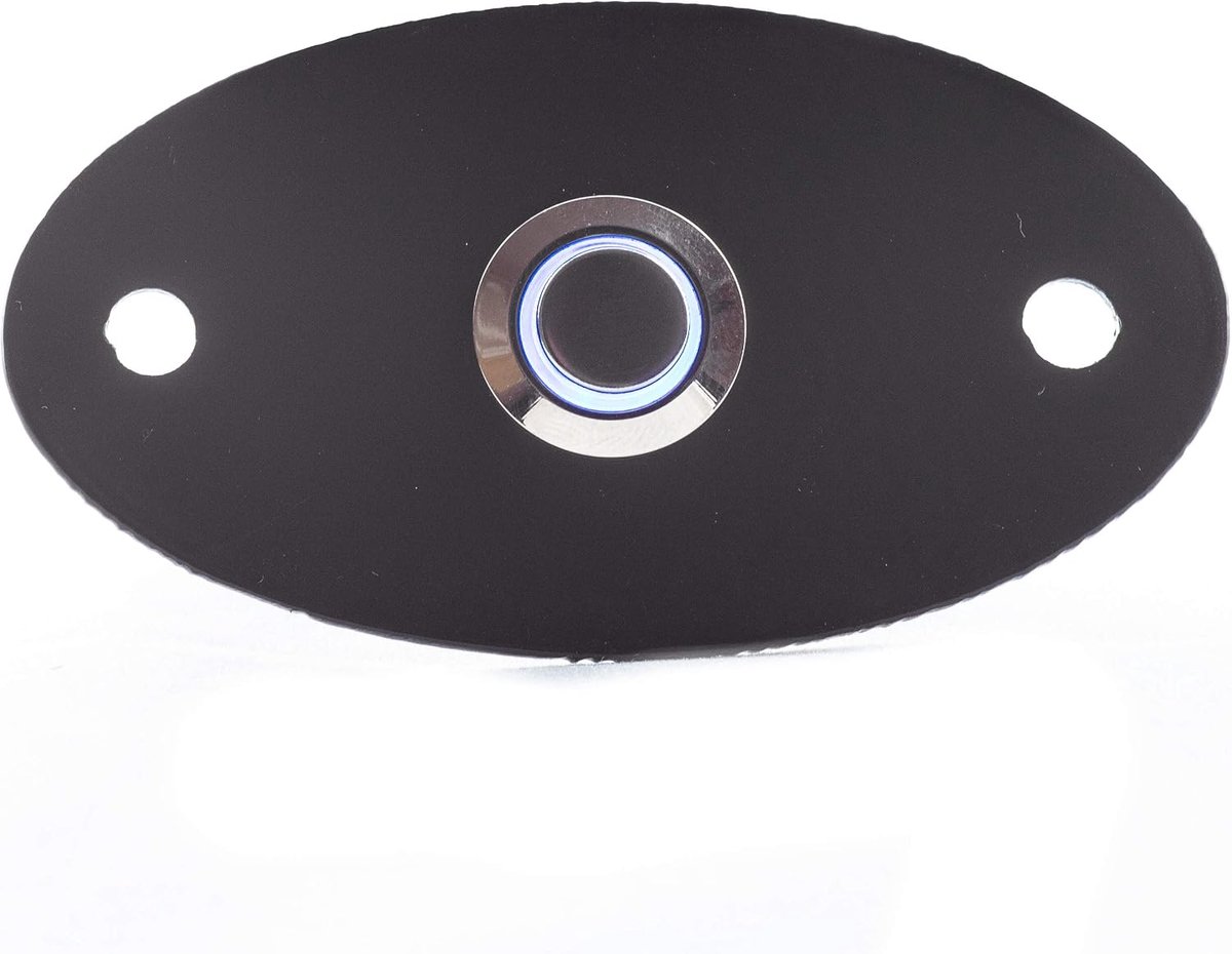 Deurbel Antraciet - Drukknop Verlichting - Toegang Controle - Roestvrij Staal - 85x45 mm - Antraciet