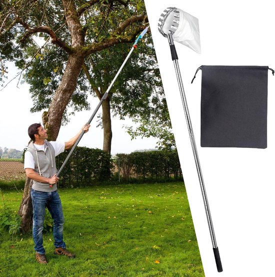 Telescopische Fruitsnijder - Fruitplukker Grabber - Fruit Oogsten - Verstelbare Lengte - 160 cm - Meerkleurig — afbeelding 4