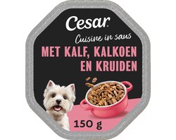 Cesar Primeur in Paté 300 g x10 Kalf en tuinworteltjes Stukjes in paté-stijl