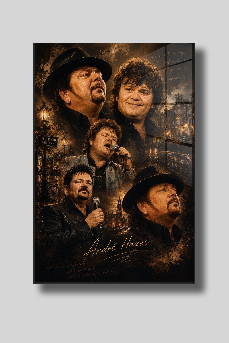Andre Hazes Plexiglas schilderij 50x80cm