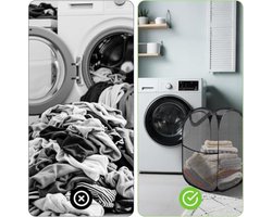 3 stuks pop-up wasmand, 75 l, opvouwbare wasmand van mesh, met handvat | Ademende wasmand, honingraatnet, geschikt voor badkamer, camping