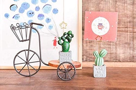 Mini Kaarthouder - Memo Clip - Bureau Organisatie - Cactus Design - 4 Stuks - Meerkleurig — afbeelding 2