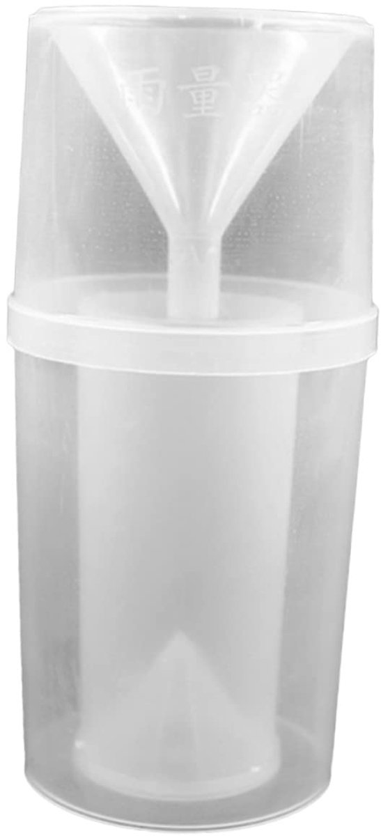 Regenmeter Set - Neerslagmeter Maatbeker - Regenval Meten - Duidelijke Cijfers - 24.5 cm Hoog - Transparant