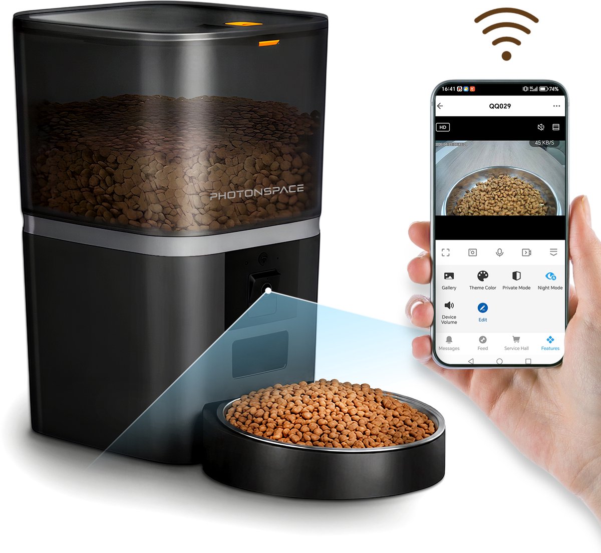 Photonspace Automatische Voerbak Kat & Hond 6L