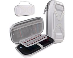 SUPCASE Opberghoes Geschikt voor Nintendo Switch 2 - Beschermhoes Game Card Organizer - Travel Case - Opbergruimte 24 Gamecards, SD Kaarten, Oplader, Joy Cons - Hoesje met Ritssluiting - Wit
