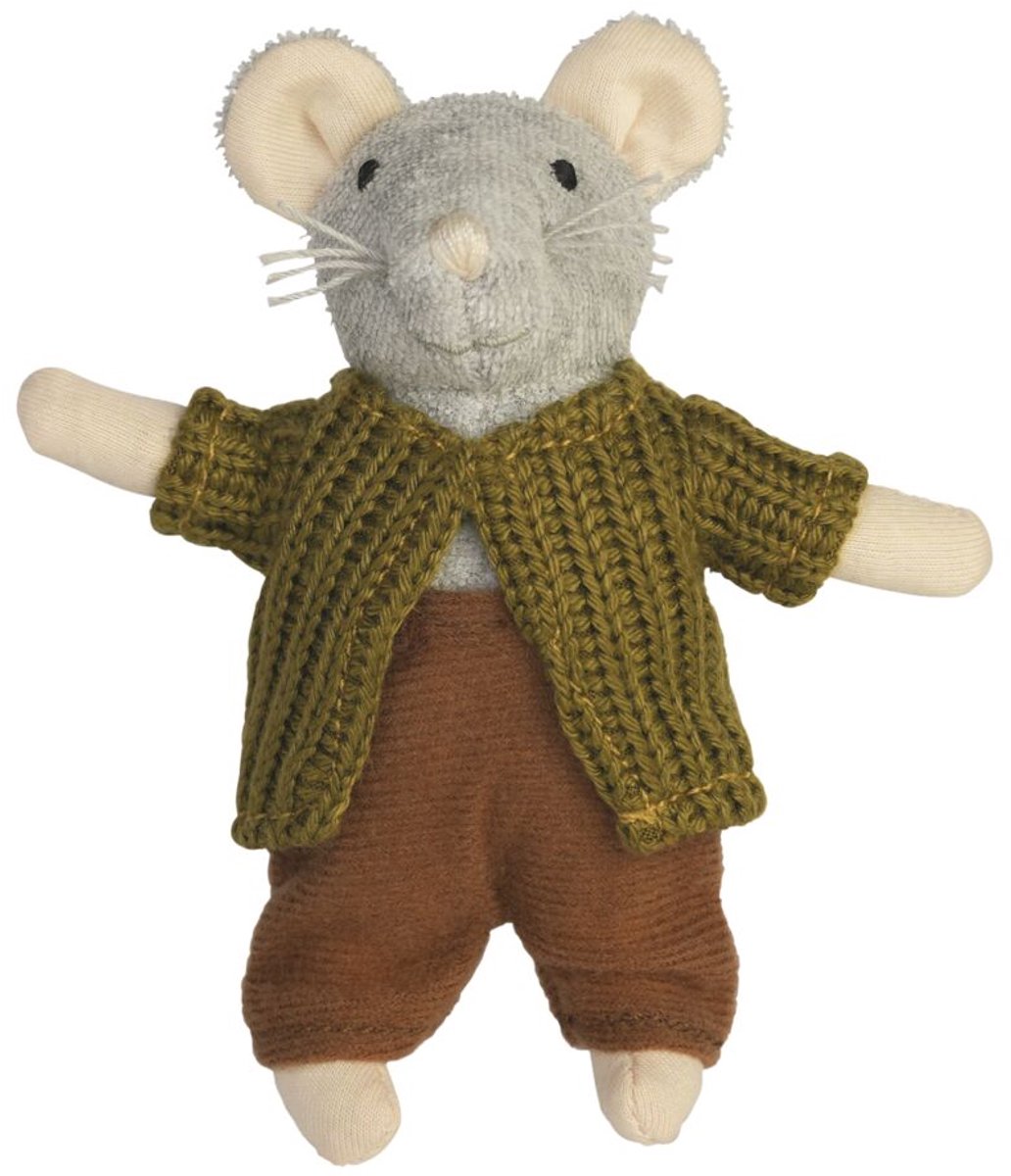Sam & Julia Het Muizenhuis Pluche knuffel Sams Vader - Speelgoed kinderen - 12 cm - Voor meisjes en jongens - Vanaf 1 jaar - Bambolino Toys