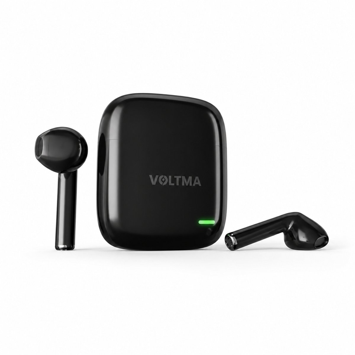 Voltma Harmony Draadloze Oordopjes - Bluetooth 5.3 Oortjes Draadloos - In-Ear Sport Oordopjes met Type-C Case - Earbuds met Automatische Koppeling - Standby Tijd 100 Uur voor Sporten & Reizen - Wit – Zwart - Roze