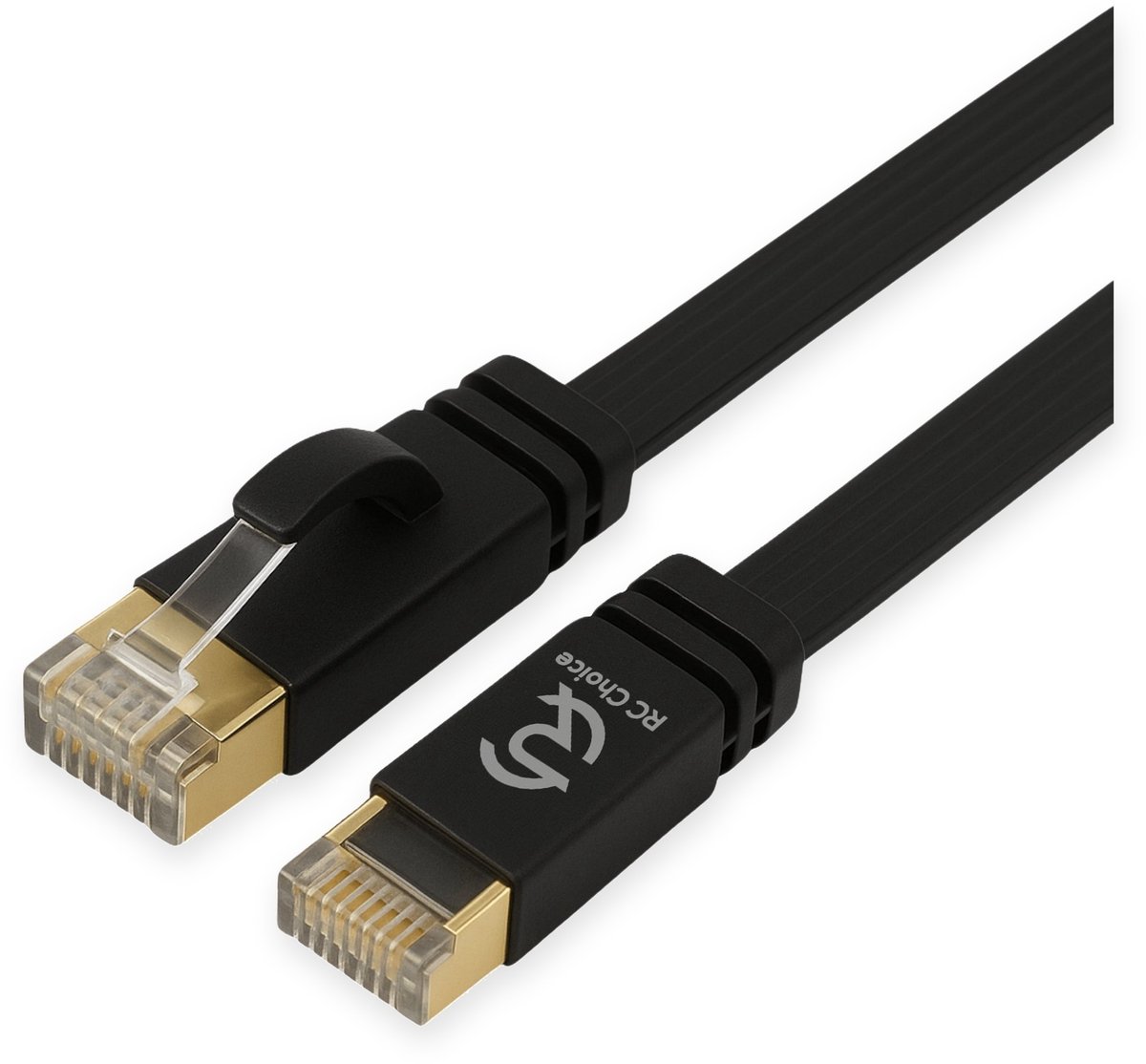 Internetkabel - CAT8 Ethernet Netwerk tot 40Gbps - RJ45 Platte UTP Kabel - Zwart - 20 Meter