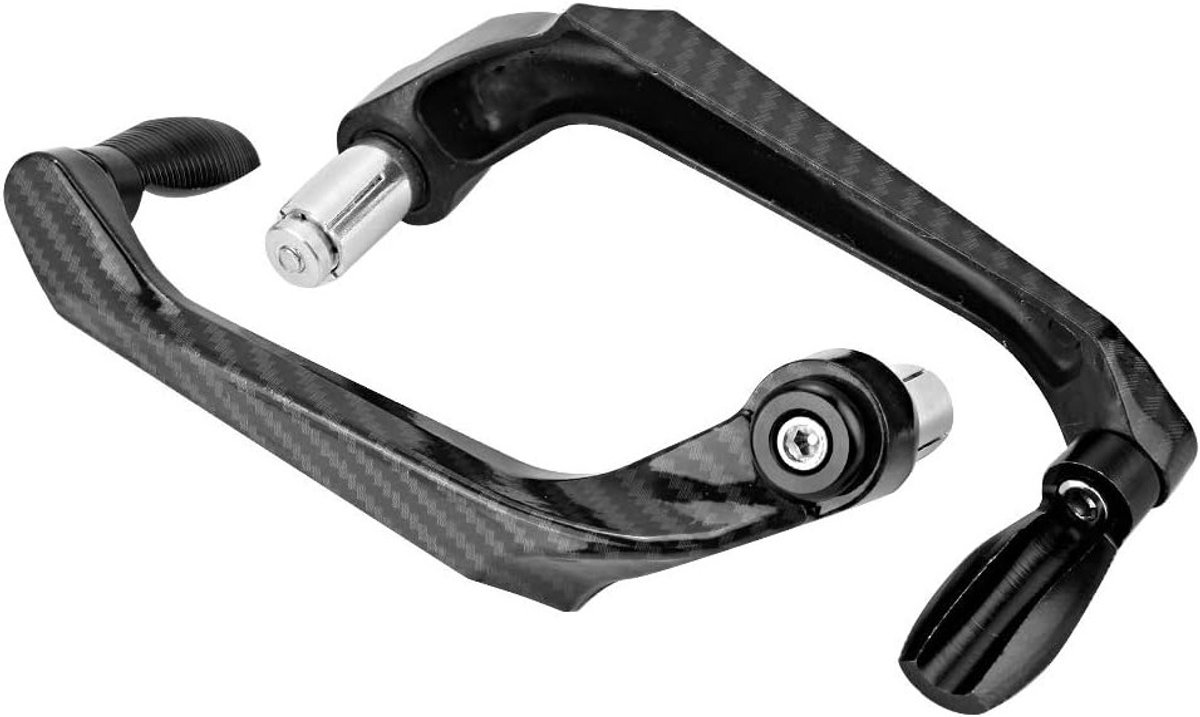 Universele 22mm Handvatrembeschermer en Koppeling Bescherming voor Motoren en Fietsen - CNC Aluminium Legering in 5 Kleuren (Zwart)