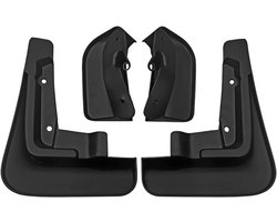 Spatbord Set - Spatlappen Auto - Bescherming Onderkant - Universele Pasvorm - 4 Stuks - Zwart
