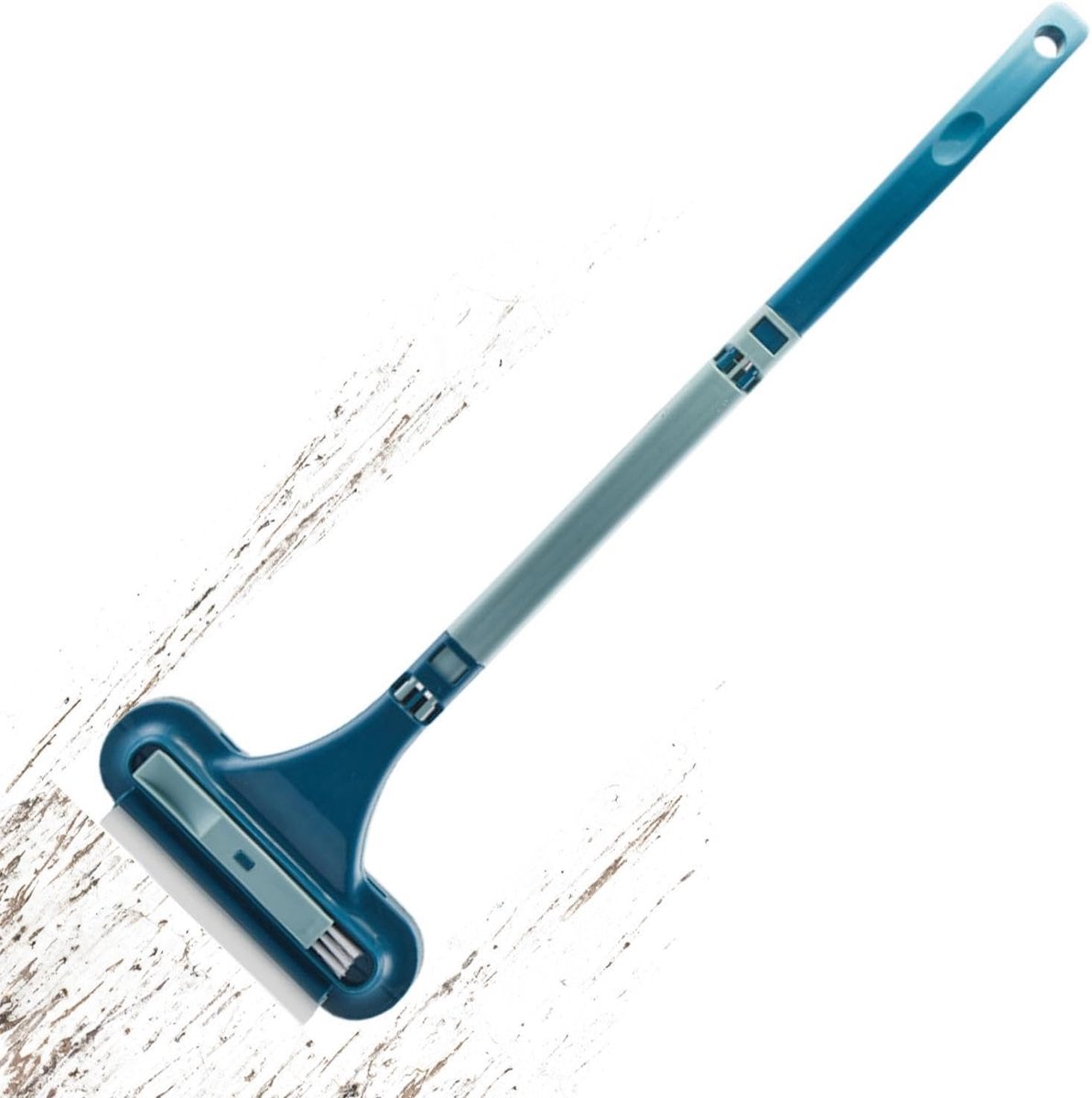 Schermreinigingsborstel - Raamwisser gereedschap - Vlekkeloos Schoonmaken - 2-in-1 Reinigingsfunctie - 63 cm - Blauw