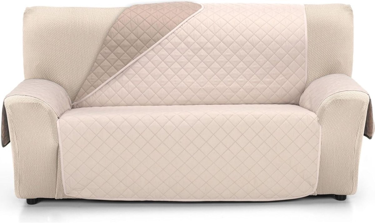 Bankhoes 4-zits - XL hoes - Bank beschermen - Omkeerbaar ontwerp - Extra zacht - Beige