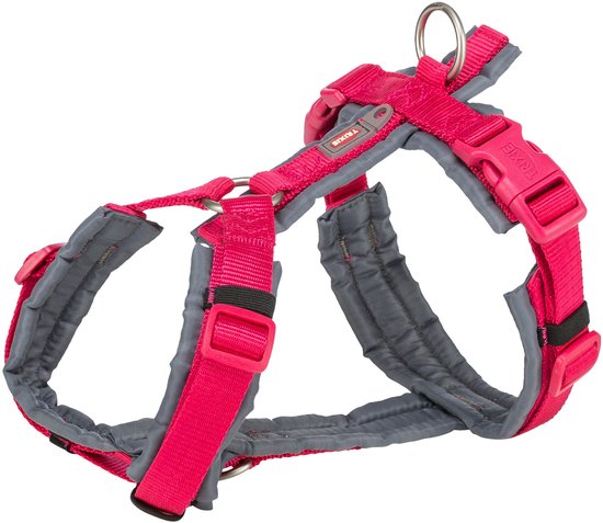 Trixie Hondentuig Premium Trekking Fuchsia / Grijs