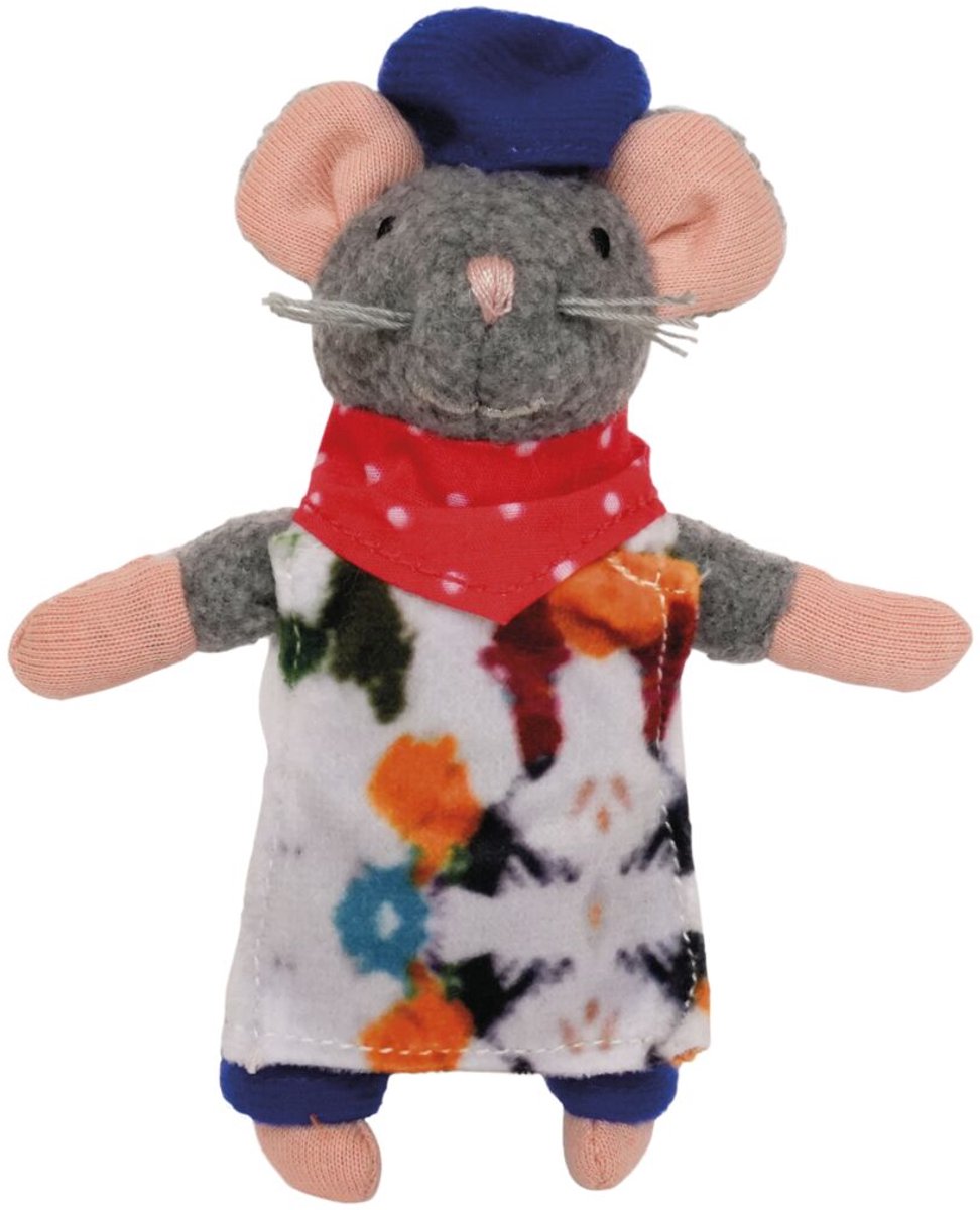 Sam & Julia Het Muizenhuis Pluche knuffel Artiest - Speelgoed kinderen - 12 cm - Voor meisjes en jongens - Vanaf 1 jaar - Bambolino Toys