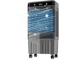 Verdampingsluchtkoeler - Mobiele Airco Ventilator - Ruimtes Koelen - Grote Watertank - 50L 100cm - Wit