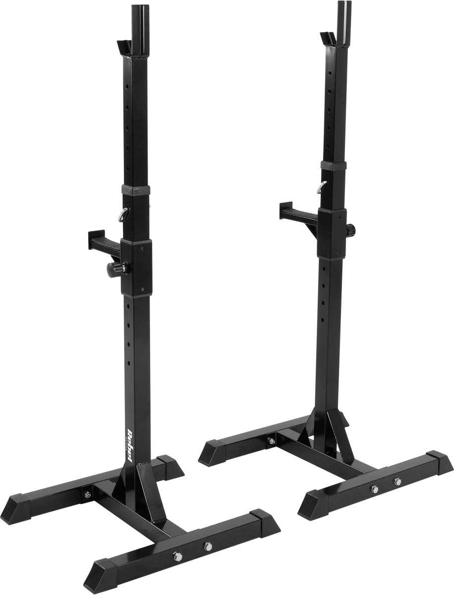 Rebel Active Verstelbare Halterstandaard - Stabiliteit Veiligheid Krachttraining - 105-160 cm - 1 Set van 2 Stuks