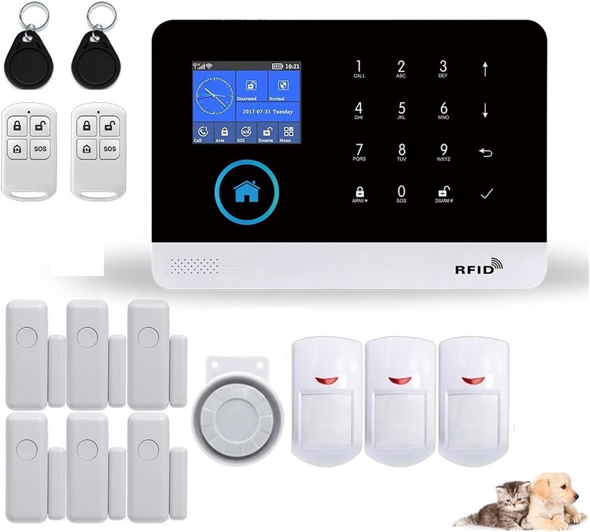 Draadloos Alarmsysteem - GSM Alarm Home Security - Huis Beveiligen - App Bediening - 10 x 10 x 10 mm