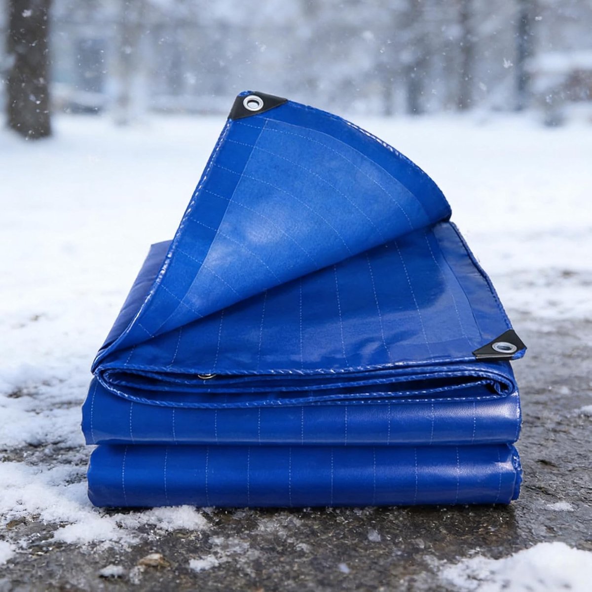 Waterdicht Zeildoek - Tarp Dekzeil - Buiten Beschermen - Versterkte Aluminium Ogen - 150x220 cm - Blauw