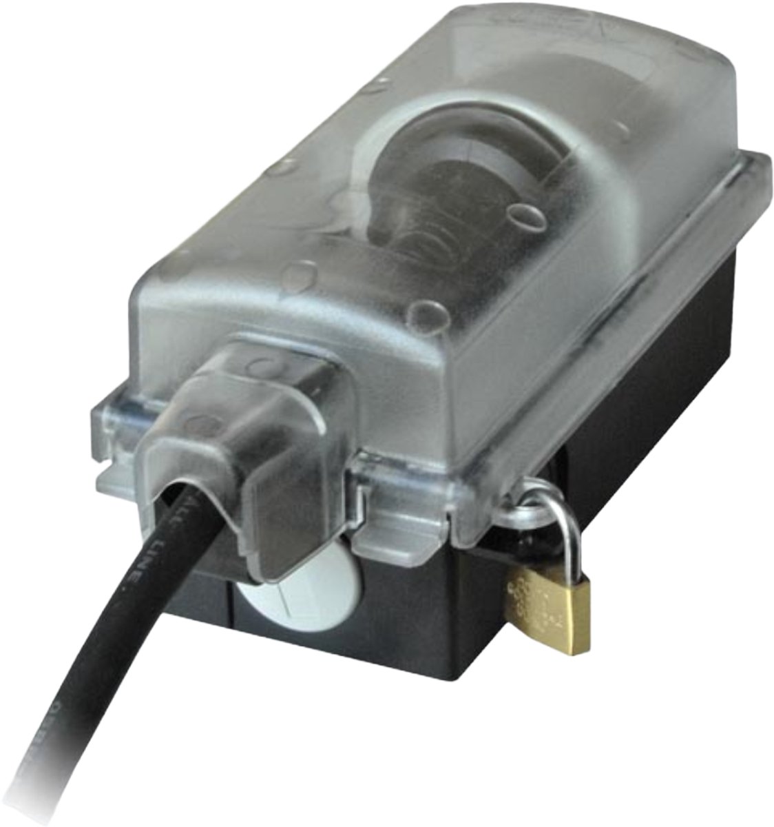 Vergrendelbaar stopcontact voor buiten - met Squire hangslot - WCD voor rechte stekker - 9015-001.01