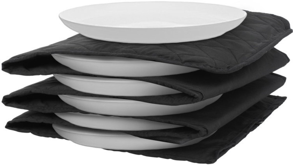 Elektrische bordenwarmer -198x30cm - Voor maximaal 12 borden met 32 cm diameter - Katoen - Zwart
