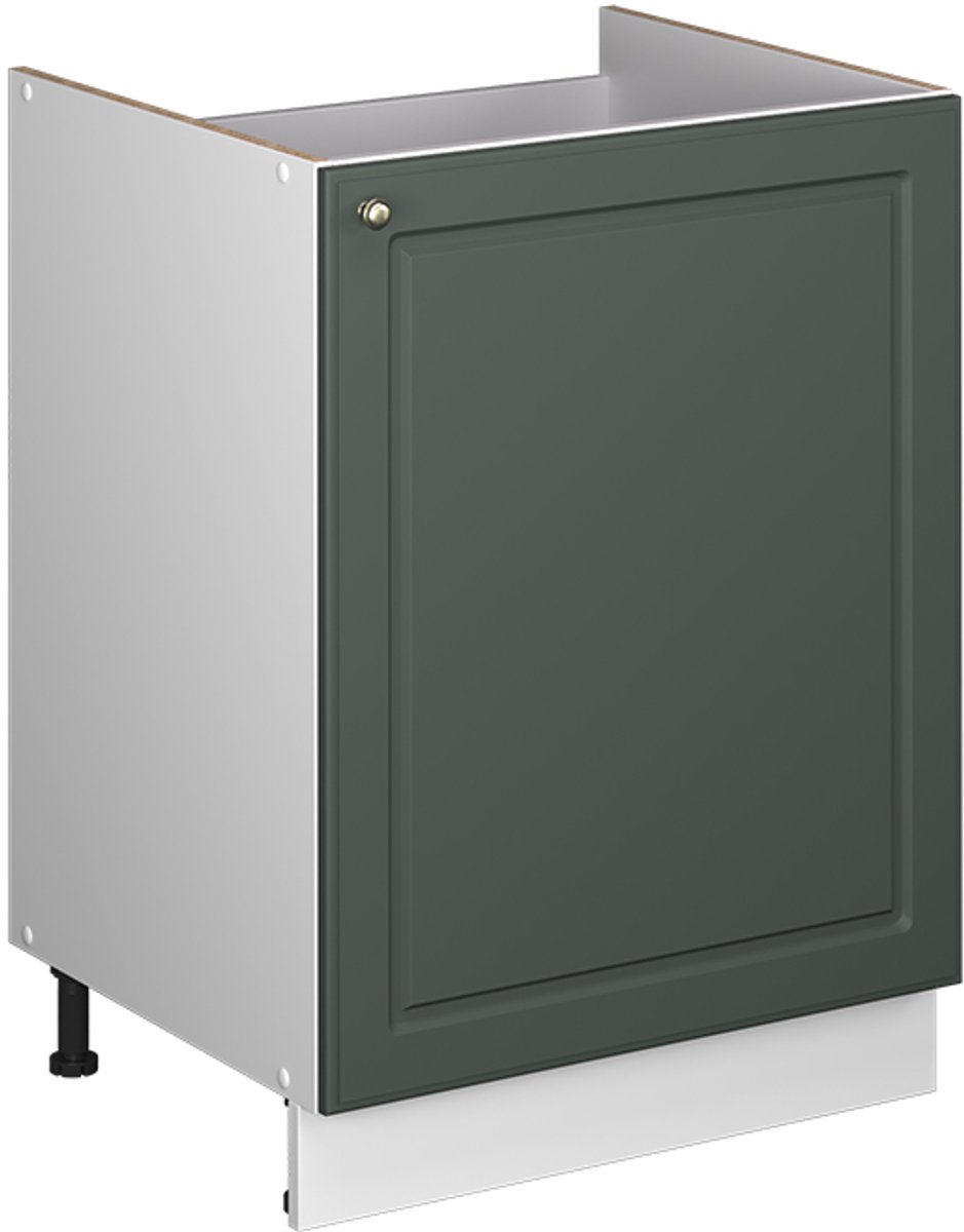 Vicco Wastafelkast Fame-Line, Groen-Goud Landhuis/Wit, 60 cm