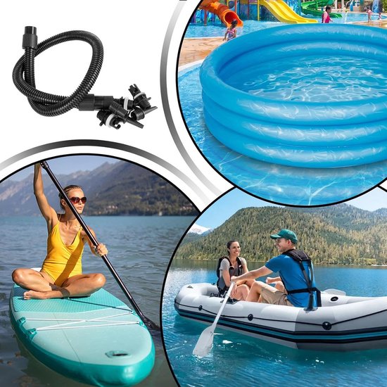 Paddle Board Pompset - Luchtpomp Slangset - Watersporten Opblazen - Veelzijdige Mondstukken - 7-delige set - Niet gespecificeerd — afbeelding 4