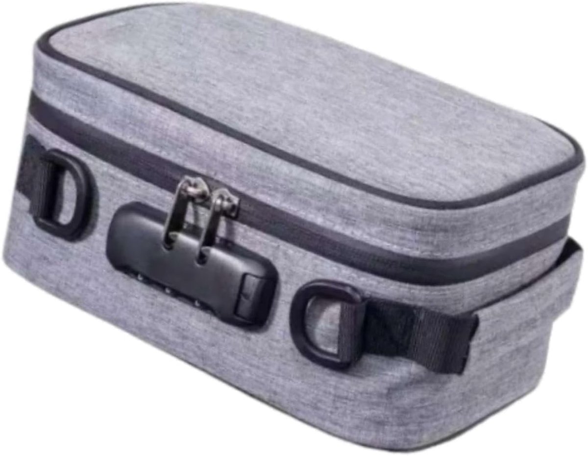 Geurvrije Tas - Opbergtas Combinatie - Veilig Opbergen - Geurabsorberend - 23 x 15 x 11.5 cm - Zwart