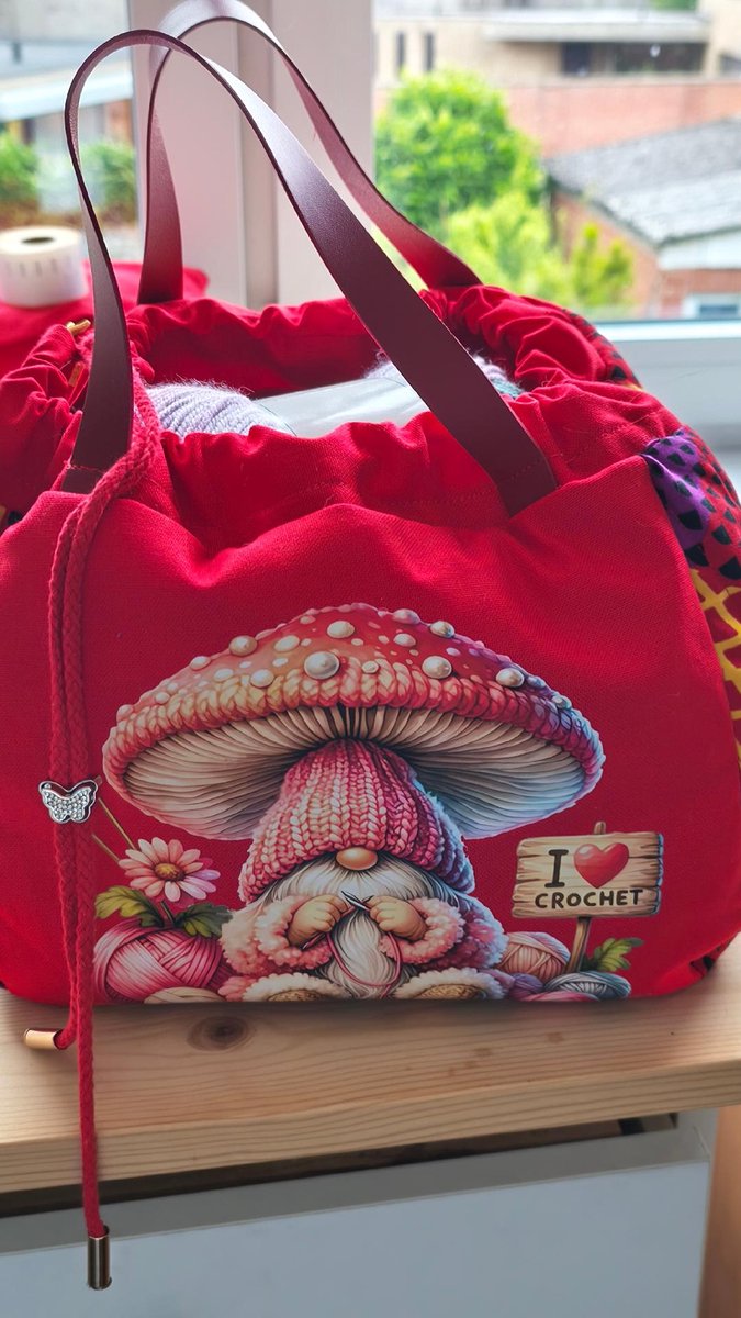 Breitas - haaktas - wolopberger - tas voor wol - tas voor haakspullen - tas voor breispullen - handgemaakt - Opvallende Kleurrijke Print - Projecttas – handgemaakte breitas – haaktas