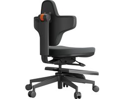 NEWTRAL MT-M Standing-Mate ergonomische stoel voor zit-sta-bureaus, 5-in-1 adaptieve zitting, 167° kantelbare rugleuning, verstelbare zithoogte (46-57 cm) en zitdiepte (38-44 cm), ontwerp zonder armleuningen, draagvermogen van 150 kg