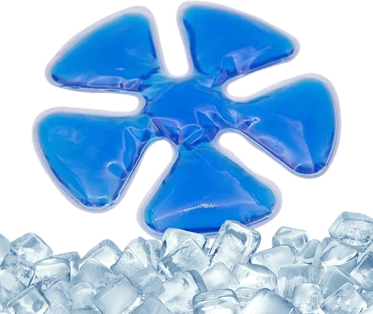 Koelende Hoes - IJs Kompres - Buitensporten Afkoeling - Ademende Binnenvoering - 18x18 cm - Blauw Wit