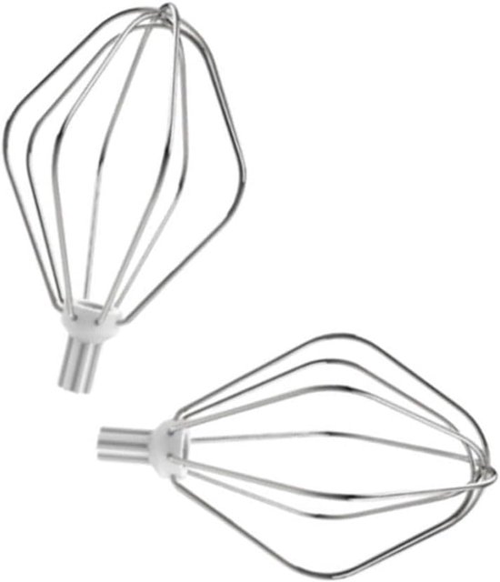 Mixer Accessoires - Klopper Set - Keuken Gebruik - Roestvrij Staal - 2 Stuks - Zilverkleurig — afbeelding 5