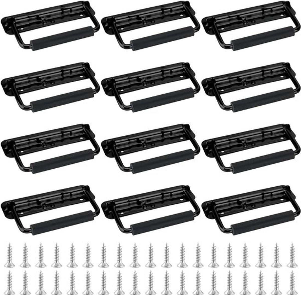 MTTProducts - Vouwhandgrepen - Hoogwaardige kwaliteit - Zwart - Draaghandgreep