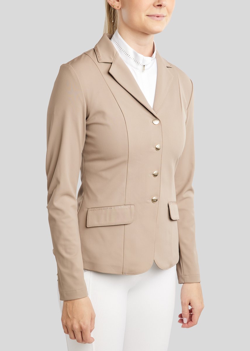 Montar SS26 MoEverlisa Competitiejas met Champagne Kristallen Taupe 36