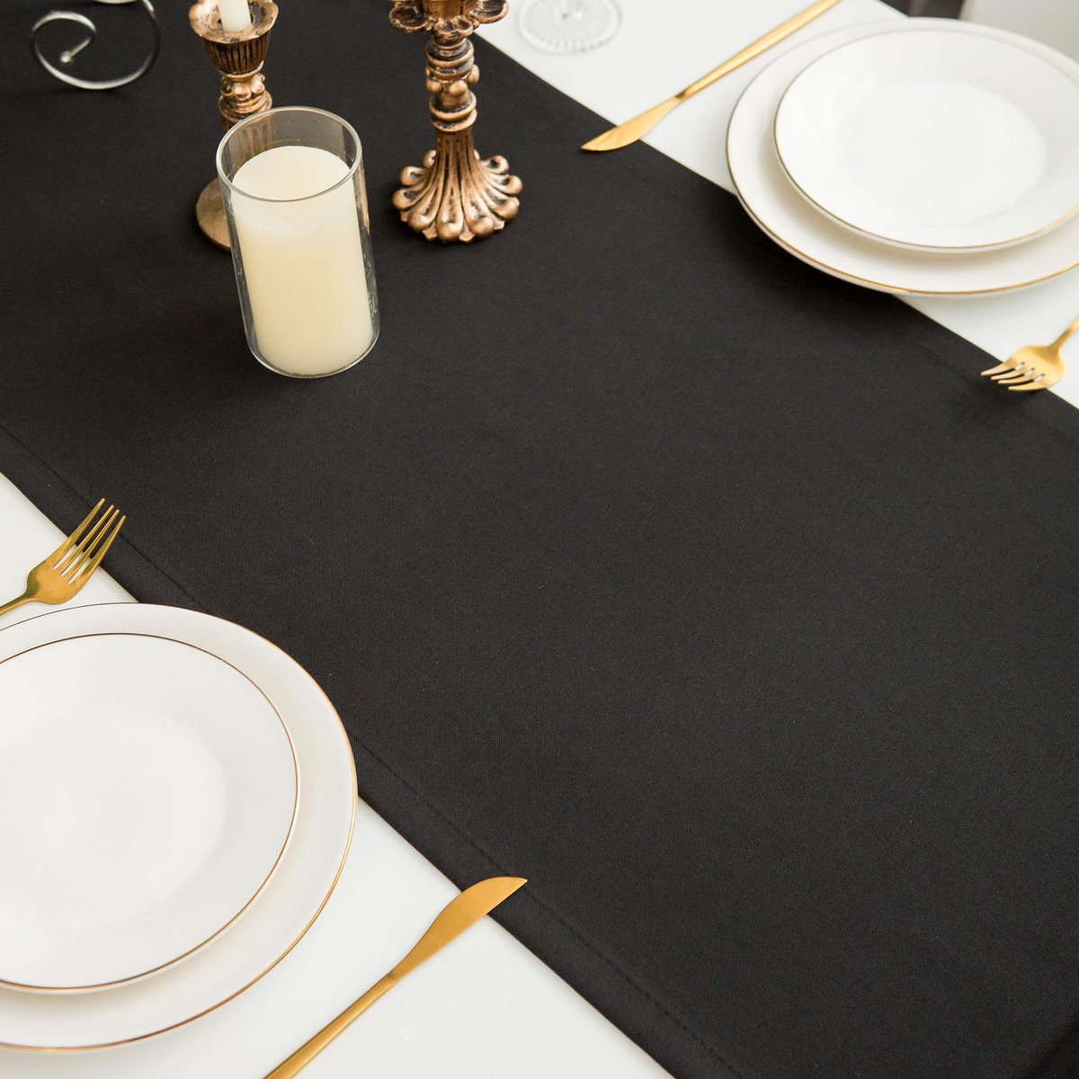 Tafelloper 30 x 140 cm - Tablerunner met linnenlook - Tafelloper voor tafeldecoratie - Waterafstotende polyester tafelloper, voor keuken, tuinfeest, bruiloft, feesten en kerstmis, Donkergrijs