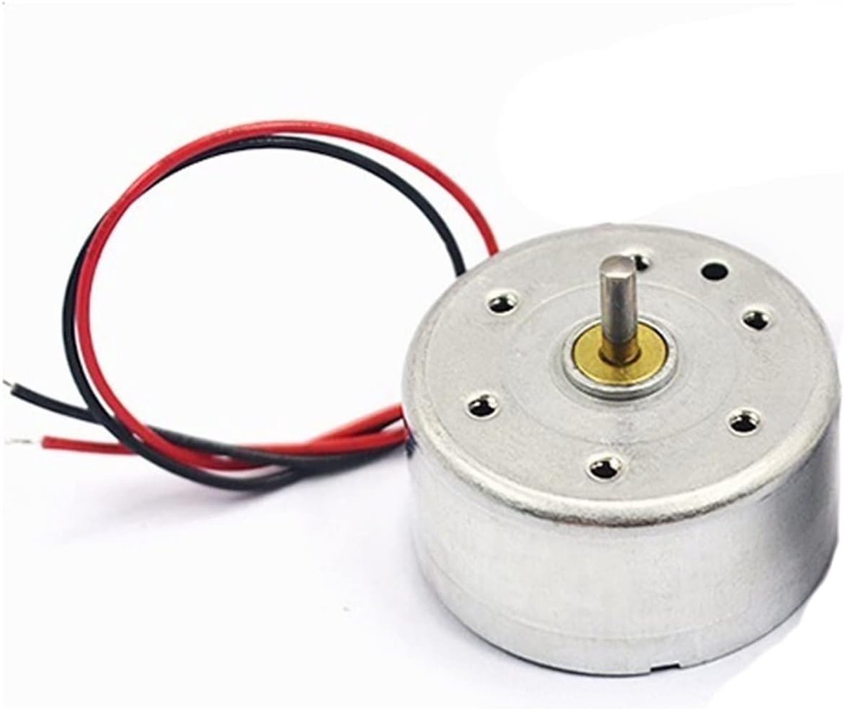 Mini DC Motor - Kleine Elektromotor - Modelbouw Projecten - Brede Spanningsrange - 235 mm Diameter - Zilverkleurig