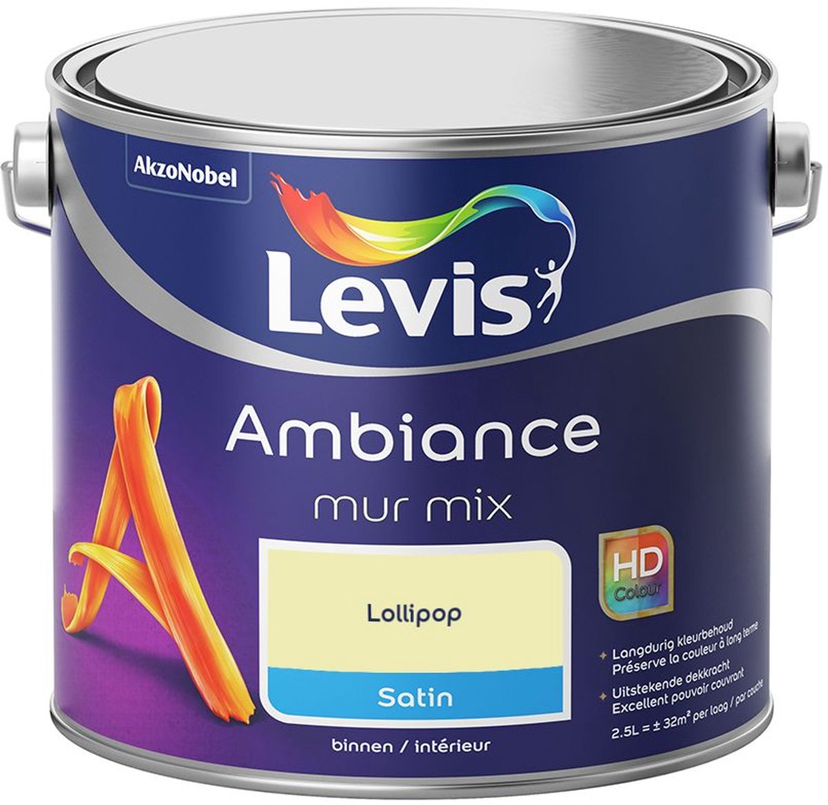 Levis - Ambiance Mur Satin Mix - Lollipop - Mengverf - 2,5 L