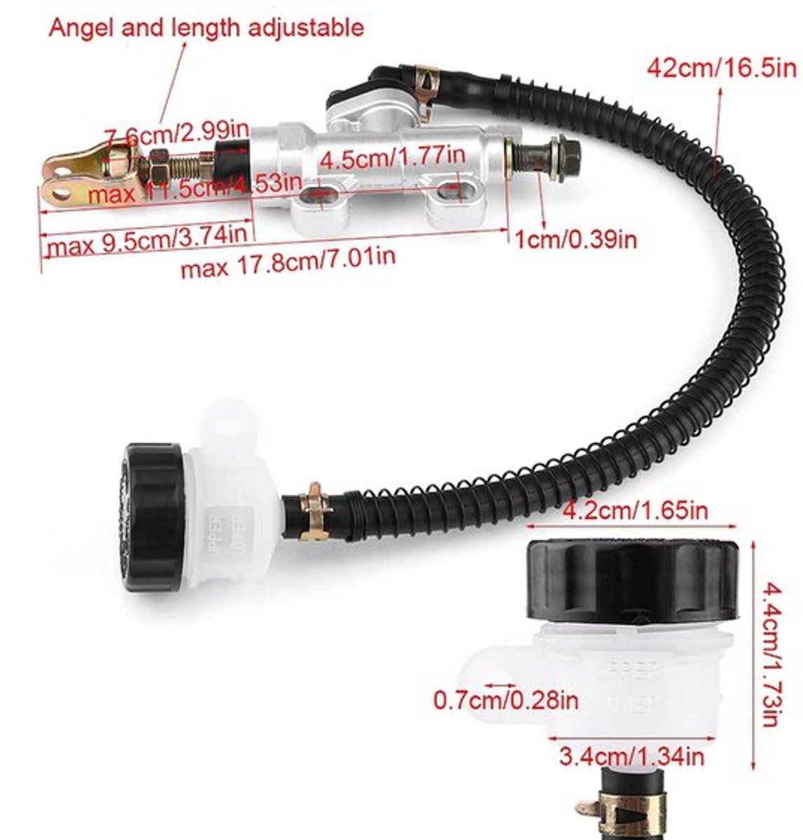 Shopcentral - Achterrem Hydraulische Hoofdcilinder - Vervangingsonderdeel - Wit